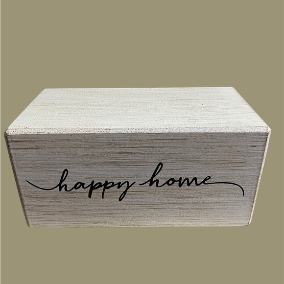 Happy Home Solid Wood Block Decor - Picture 1 of 4